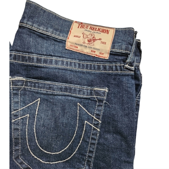 True Religion Ricky Relaxed No Flap Dark Wash Jeans 34W×34L - Picture 4 of 5